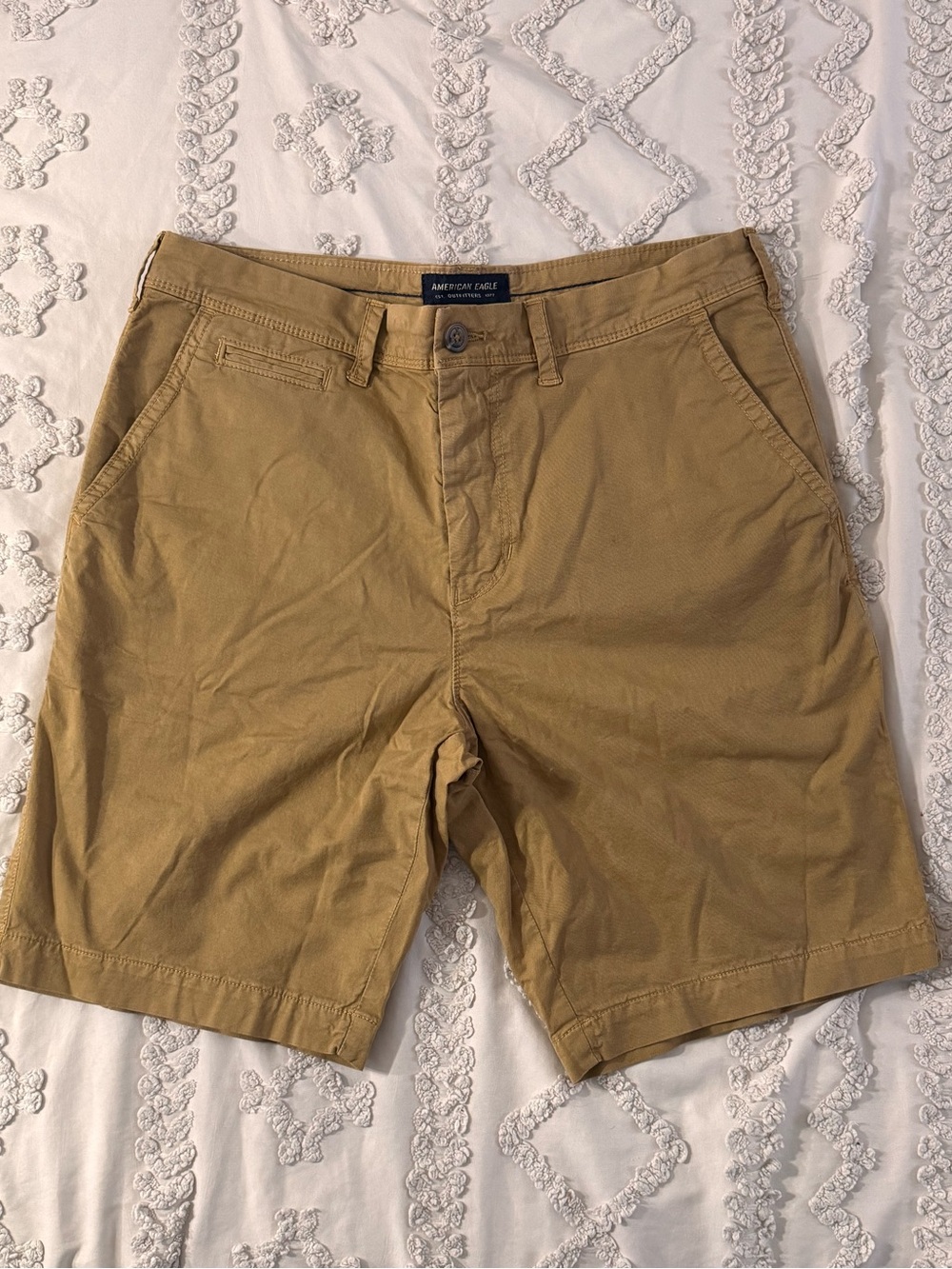 American Eagle Outfitters Khaki Flat-Front Men's Shorts